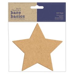 Forme decorative din MDF - stea, maro, Bare Basics Papermania