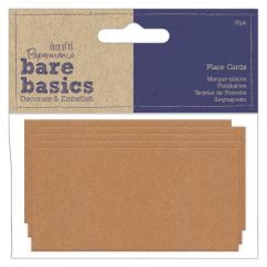 Carduri de asezare la masa, 30 buc/set, carton maro/kraft, Bare Basics