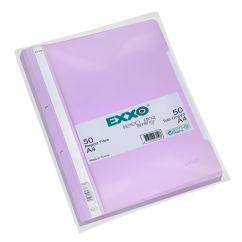 Dosar plastic cu sina si perforatii, lila, Exxo
