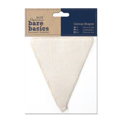 Forme din panza canvas - steaguri, 6 buc/set, crem, Bare Basics Papermania