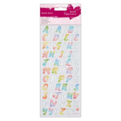 Stickere/abtibilduri, litere in stil acuarela, Papermania