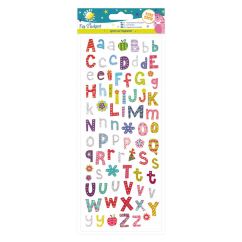 Stickere/abtibilduri, litere funky, Craft Planet