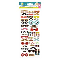 Stickere/abtibilduri, ochelari si mustati, Craft Planet