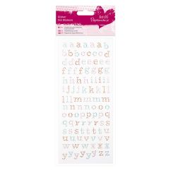 Stickere/abtibilduri cu sclipici, litere minuscule, Papermania