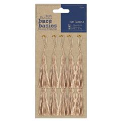 Ciucuri din iuta, 9cm, 10 buc/set, maro, Bare Basics Papermania