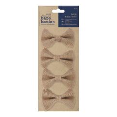 Funde din panza, 4 buc/set, maro, Bare Basics Papermania