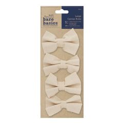 Funde din canvas, 4 buc/set, crem, Bare Basics Papermania