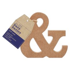 Forme decorative din MDF - caracter &, (H) 10cm, grosime 9mm, maro, Bare Basics Papermania