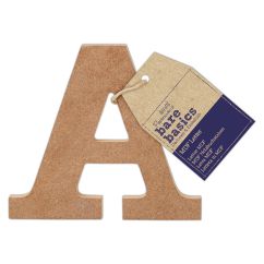 Forme decorative din MDF - litera A, (H) 10cm, grosime 9mm, maro, Bare Basics Papermania
