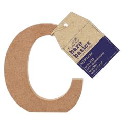 Forme decorative din MDF - litera C, (H) 10cm, grosime 9mm, maro, Bare Basics Papermania