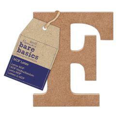 Forme decorative din MDF - litera F, (H) 10cm, grosime 9mm, maro, Bare Basics Papermania