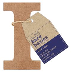 Forme decorative din MDF - litera I, (H) 10cm, grosime 9mm, maro, Bare Basics Papermania