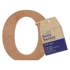 Forme decorative din MDF - litera O, (H) 10cm, grosime 9mm, maro, Bare Basics Papermania