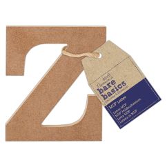 Forme decorative din MDF - litera Z, (H) 10cm, grosime 9mm, maro, Bare Basics Papermania