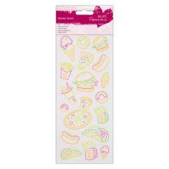 Stickere/abtibilduri neon, fast food, Papermania
