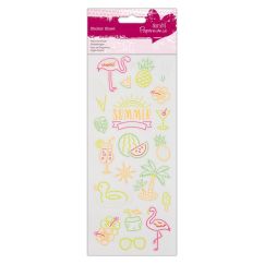 Stickere/abtibilduri neon, petrecere de vara, Papermania