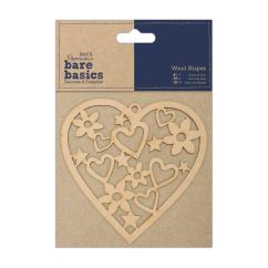 Forme decorative din lemn - inima, natur, Bare Basics Papermania