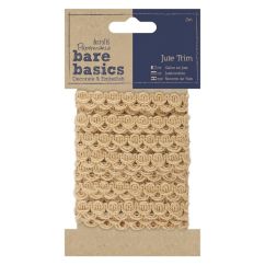 Dantela din iuta, 1cmx2m/set, Bare Basics Papermania
