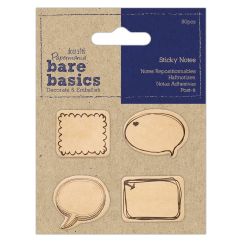 Notite adezive repozitionabile, 4 mini bule/casete dialog adezive, Bare Basics Papermania