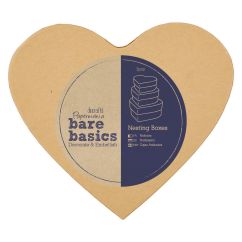 Set cutii carton, inima, 3 dimensiuni diferite, Bare Basics Papermania