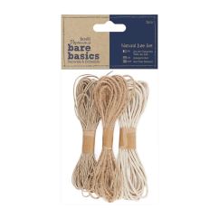 Sfoara iuta naturala, 3 modele diferite/set, Bare Basics Papermania