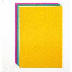 Hartie cu sclipici/glitter pe ambele fete, 6 buc/set, diferite culori, Dp Craft
