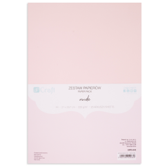 Carton colorat A4, 220 g/mp, 20 coli/set, roz pal, Dp Craft