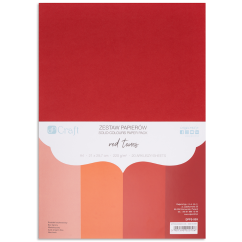 Carton colorat A4, 220 g/mp, 20 coli/set, nuante de rosu, Dp Craft