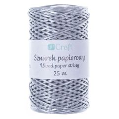 Snur decorativ din hartie, 25m, argintiu, Dp Craft