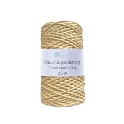 Snur decorativ din hartie, 25m, kraft/maro, Dp Craft