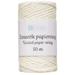 Snur decorativ din hartie, 50m, ivoire, Dp Craft