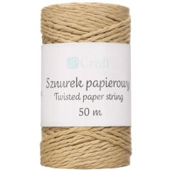 Snur decorativ din hartie, 50m, kraft/maro, Dp Craft