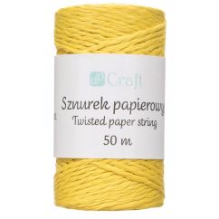 Snur decorativ din hartie, 50m, galben, Dp Craft