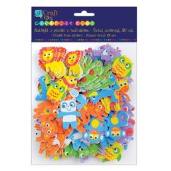 Stickere/abtibilduri din spuma, lumea animalelor, 100 buc/set, Dp Craft