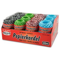 Snur decorativ din hartie, 20m, galben, Meyco