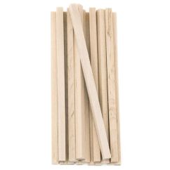 Bete creative patrate din lemn, 15x0.6cm, 16 buc/set, natur, Dp Craft