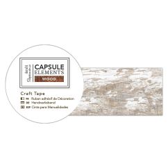Banda adeziva decorativa washi, 3m, White Plank, Capsule Elements, Papermania