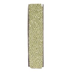 Panglica decorativa din satin, cu glitter/sclipici, 3m, verde lamaie, Anita's