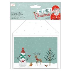 Mini felicitari de Craciun, 3 buc/set, Merriest Christmas, Papermania