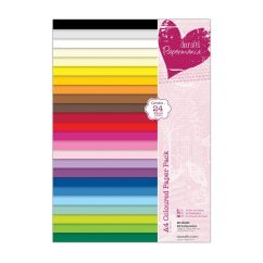 Carton colorat A4, 160g/mp, 24 culori diferite, 48 buc/set, Papermania