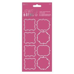 Stickere/abtibilduri, etichete din strasuri/pietre adezive, 8 buc/set, Jewels&Gems