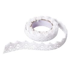 Dantela decorativa adeziva din bumbac, 1.8m, alb, Dp Craft