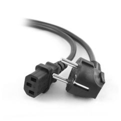 Cablu alimentare calculator - IEC C13, stecher schuko, 1.8m, negru, Gembird