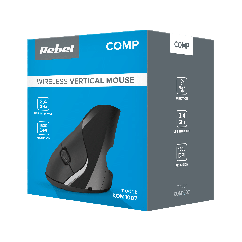 Mouse vertical wireless, 5 butoane, negru, Rebel WM500