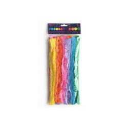 Sarma plusata pufoasa, 30cm, 10 buc/set, culori pastelate, Dp Craft