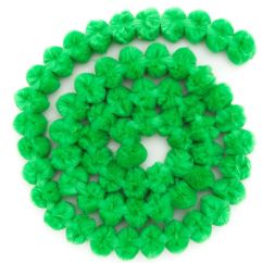 Pom pom ghirlanda, 120cm, Ø 25mm, verde, Dp Craft