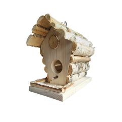 Casuta pasari din lemn, 14x25x22cm, natur