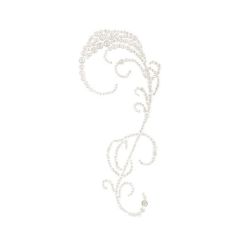 Perle adezive decor Amelia, 6x13.5cm, alb, Dp Craft