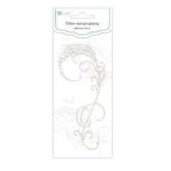Perle adezive decor Amelia, 6x13.5cm, alb, Dp Craft