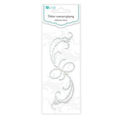 Perle adezive decor Colette, 6x13.5cm, alb, Dp Craft